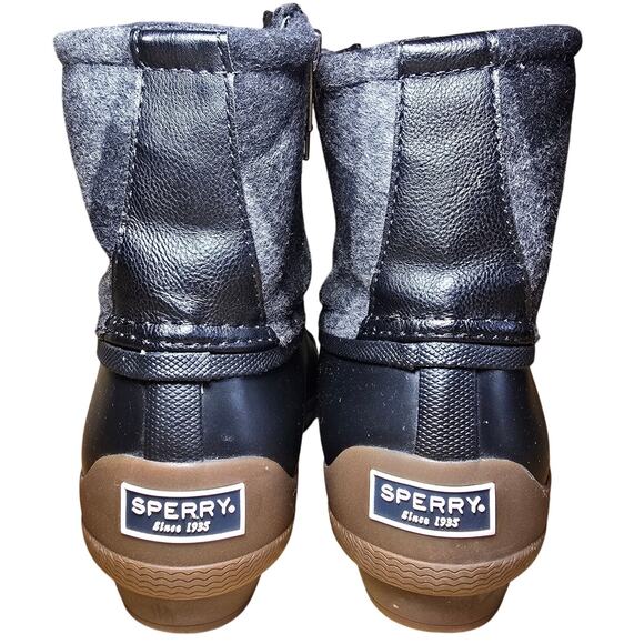 Sperry Saltwater Buffalo Check Duck Boot Msrp $110 Womens Size 8 Excellent - Picture 6 of 8
